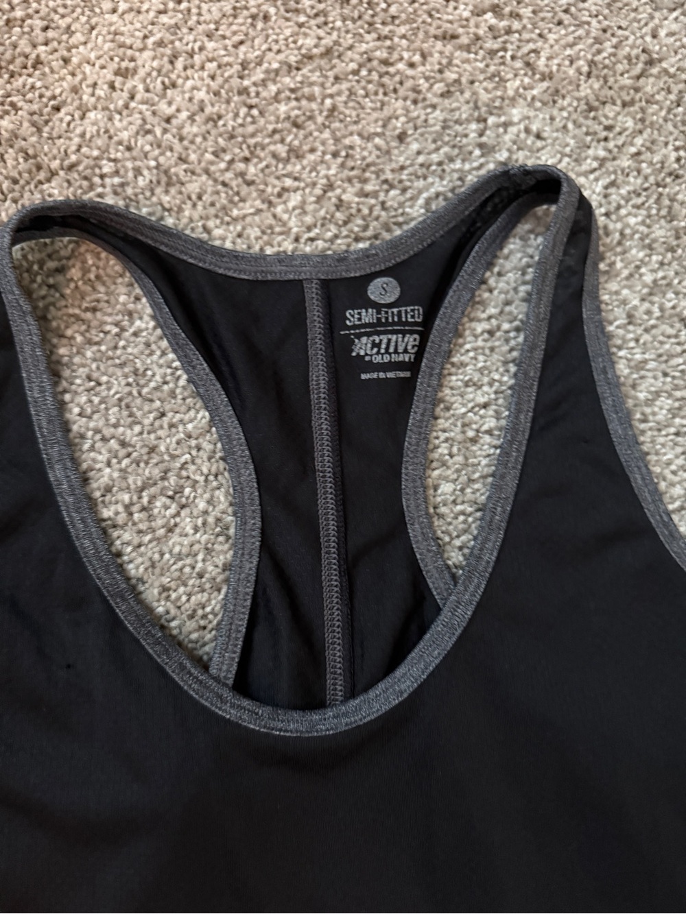 Black Racerback Active Tank Top - Picture 2 of 3